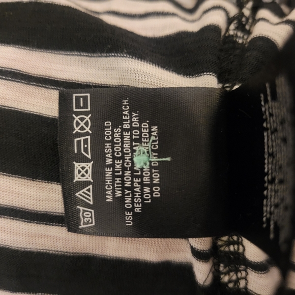 Anthropologie Black and White Striped Buttoned Blouse - Picture 7 of 7